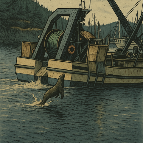 Harbor Seal: Mocha -Medium