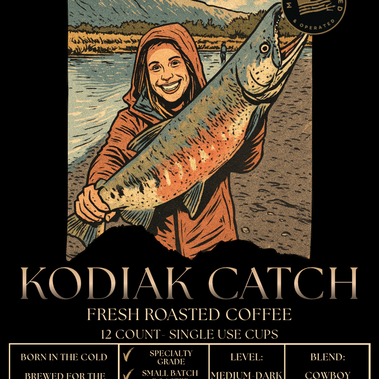 Kodiak Catch: Cowboy Blend (Single-Use Cups) Medium + Dark