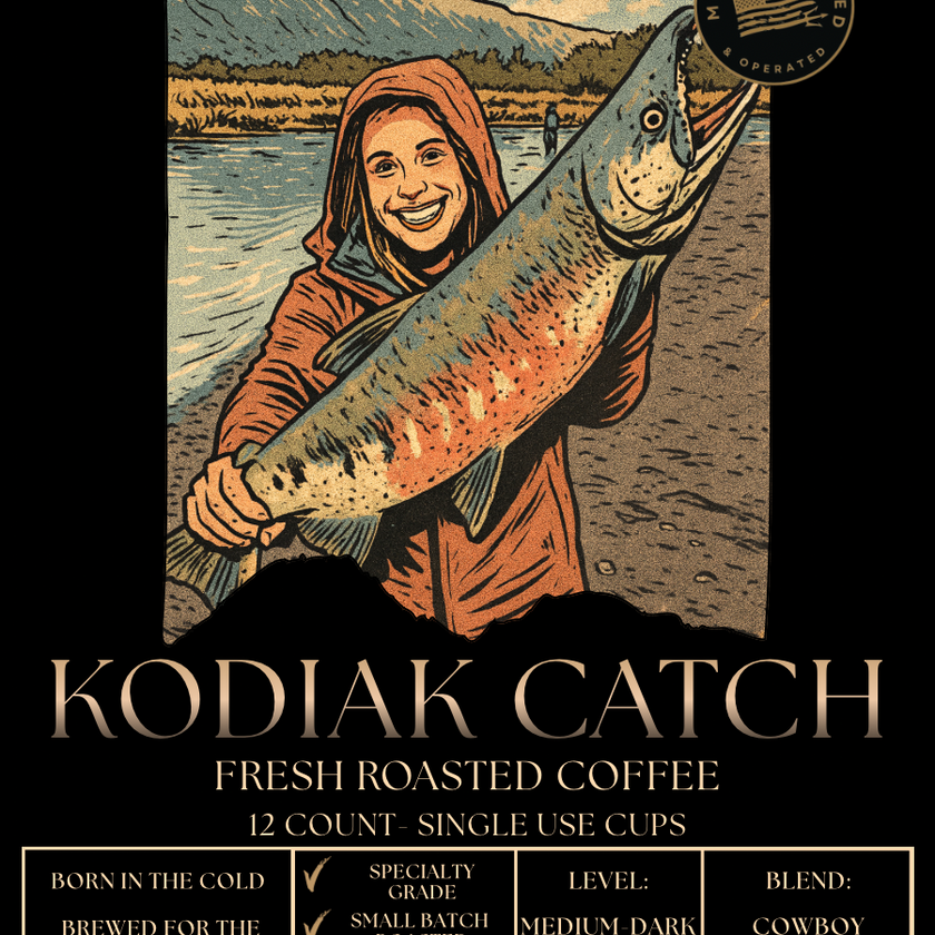 Kodiak Catch: Cowboy Blend (Single-Use Cups) Medium + Dark