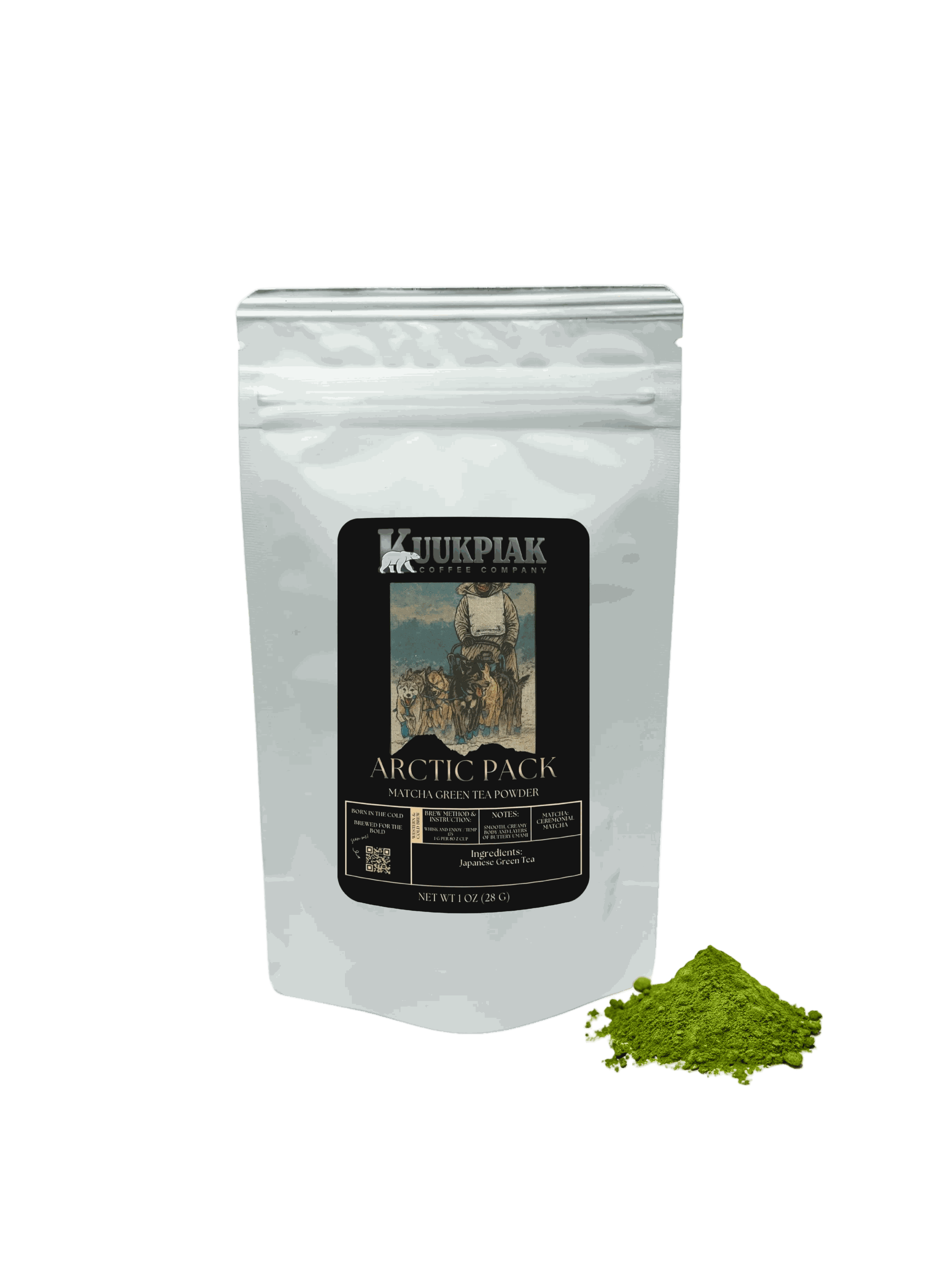 Ceremonial-grade Arctic Pack Matcha green tea powder
