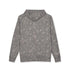gray camo hoodie with fleece-lined hood and chest logo