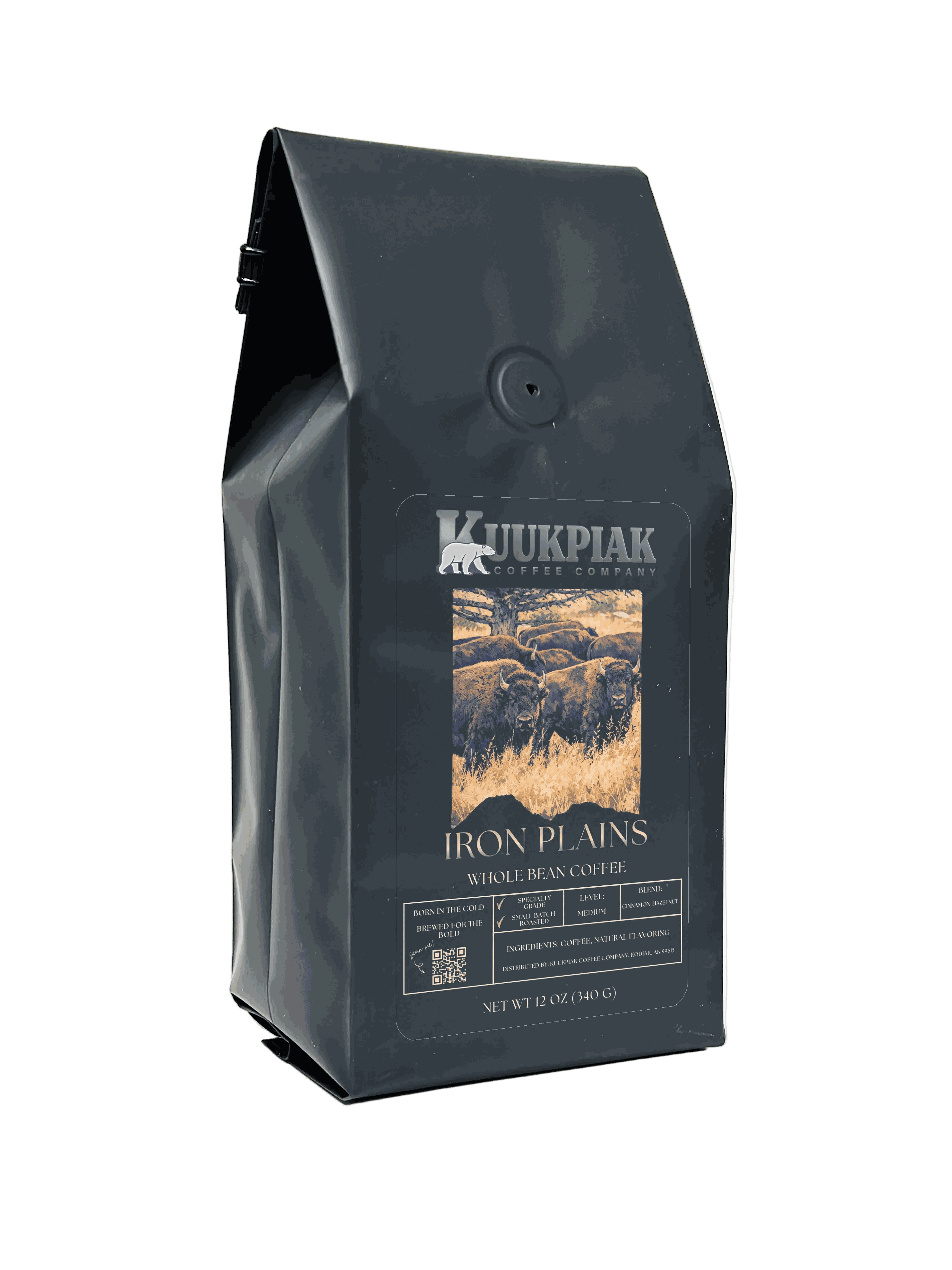 Medium roast cinnamon hazelnut coffee blend with caramel notes