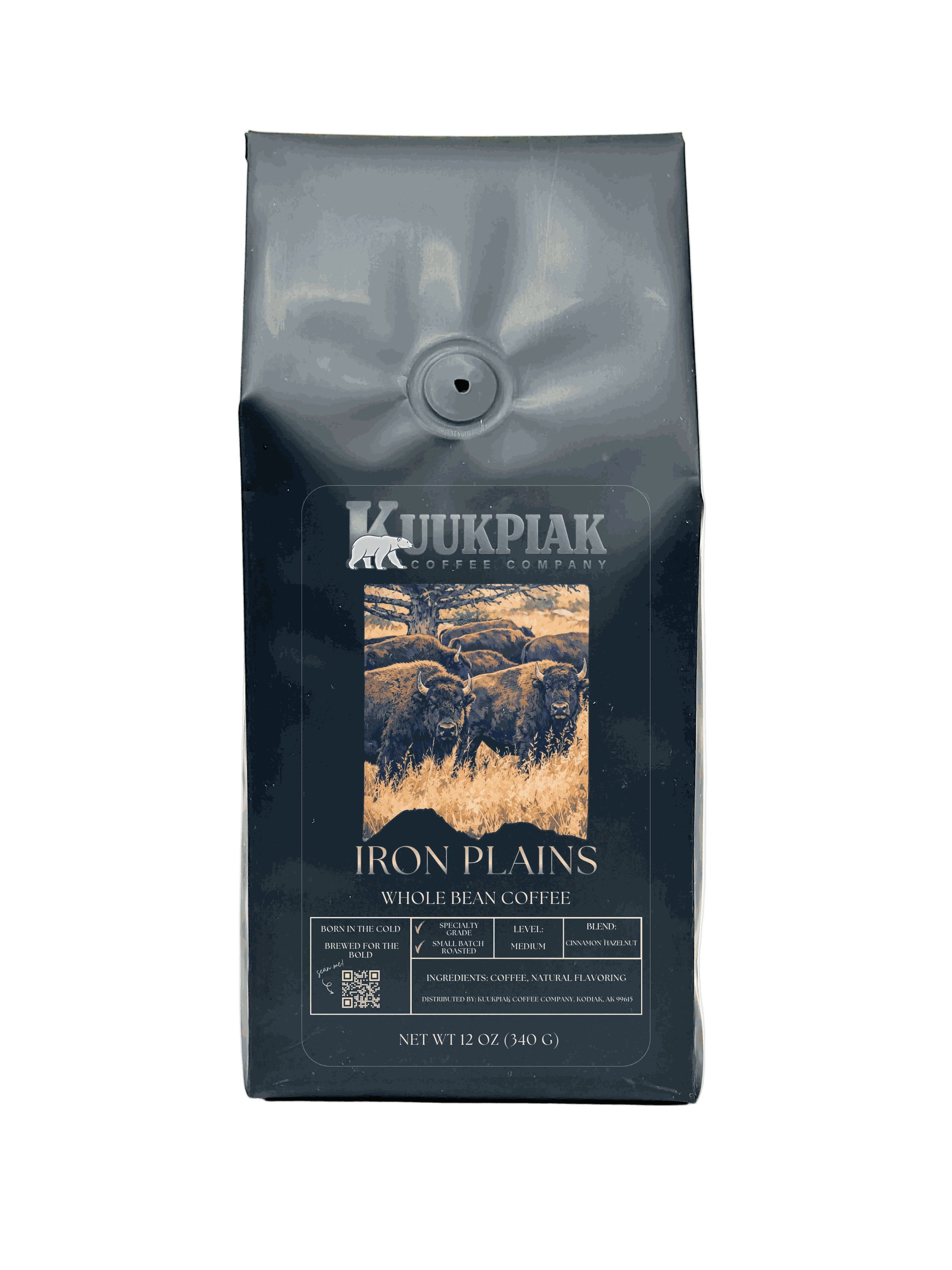Medium roast cinnamon hazelnut coffee blend with caramel notes