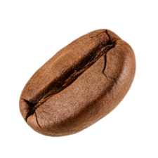 flyong coffee beans, not too many with a transparent background