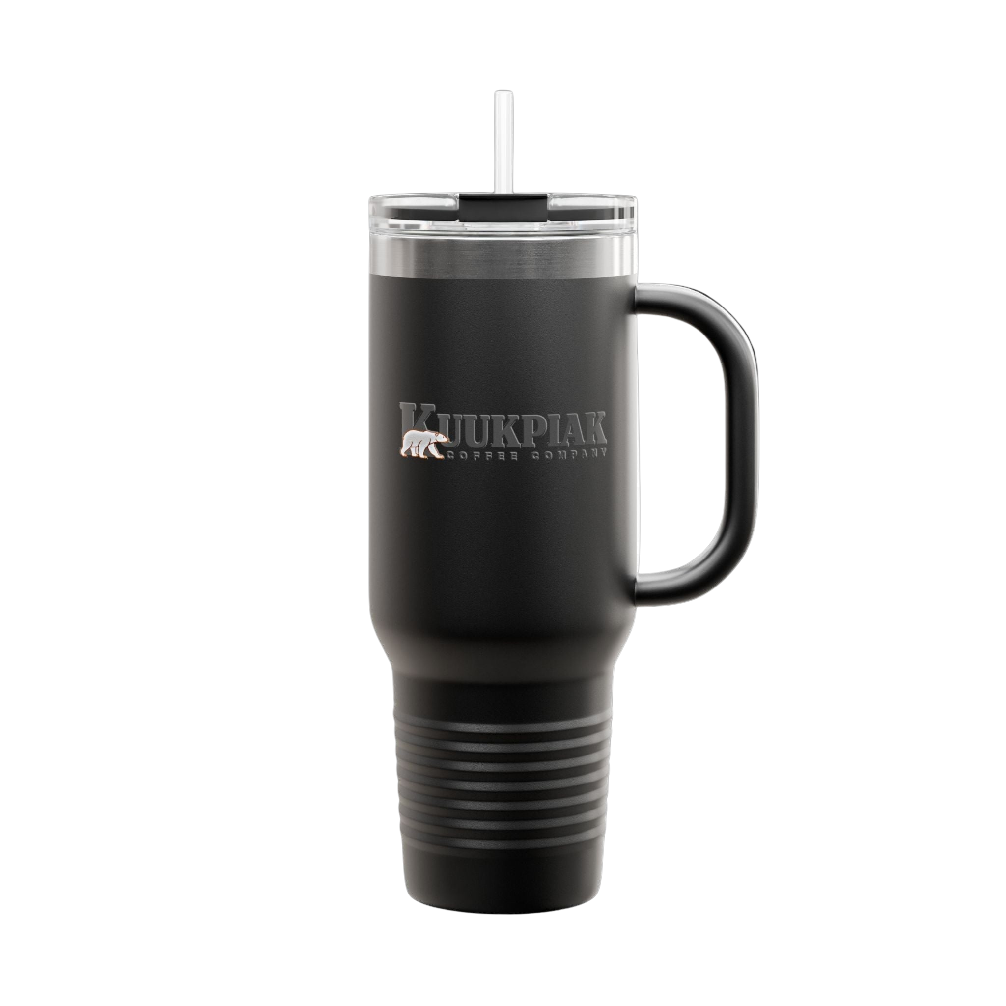 40oz Insulated Stainless Tumbler with Straw & Handle